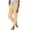 Beige #123, variant on Women's Summer Casual Linen Pants Straight Leg Petite Pants Drawstring Elastic Waist Palazzo Pants with Pockets White S