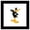 Black Framed Version, variant on Gallery Pops Looney Tunes - Classic Daffy Duck Portrait Wall Art, White Framed Version, 12" x 12"