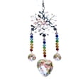 thumbnail image 2 of Crystal Angel Suncatcher, Glass Chakra Collection, 8-inch Diameter, Frosted Finish, For Home Decor, Energy Enhancement, Spiritual Gift, Bohemian Style, Clear Glass, For Meditation, Zen Space, 2 of 8