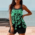 thumbnail image 3 of Gubotare Women Swimsuit Women Plus Size Tankini Swimsuit Two Piece Swimdress Bathing Suits with Shorts (Green,3XL), 3 of 5