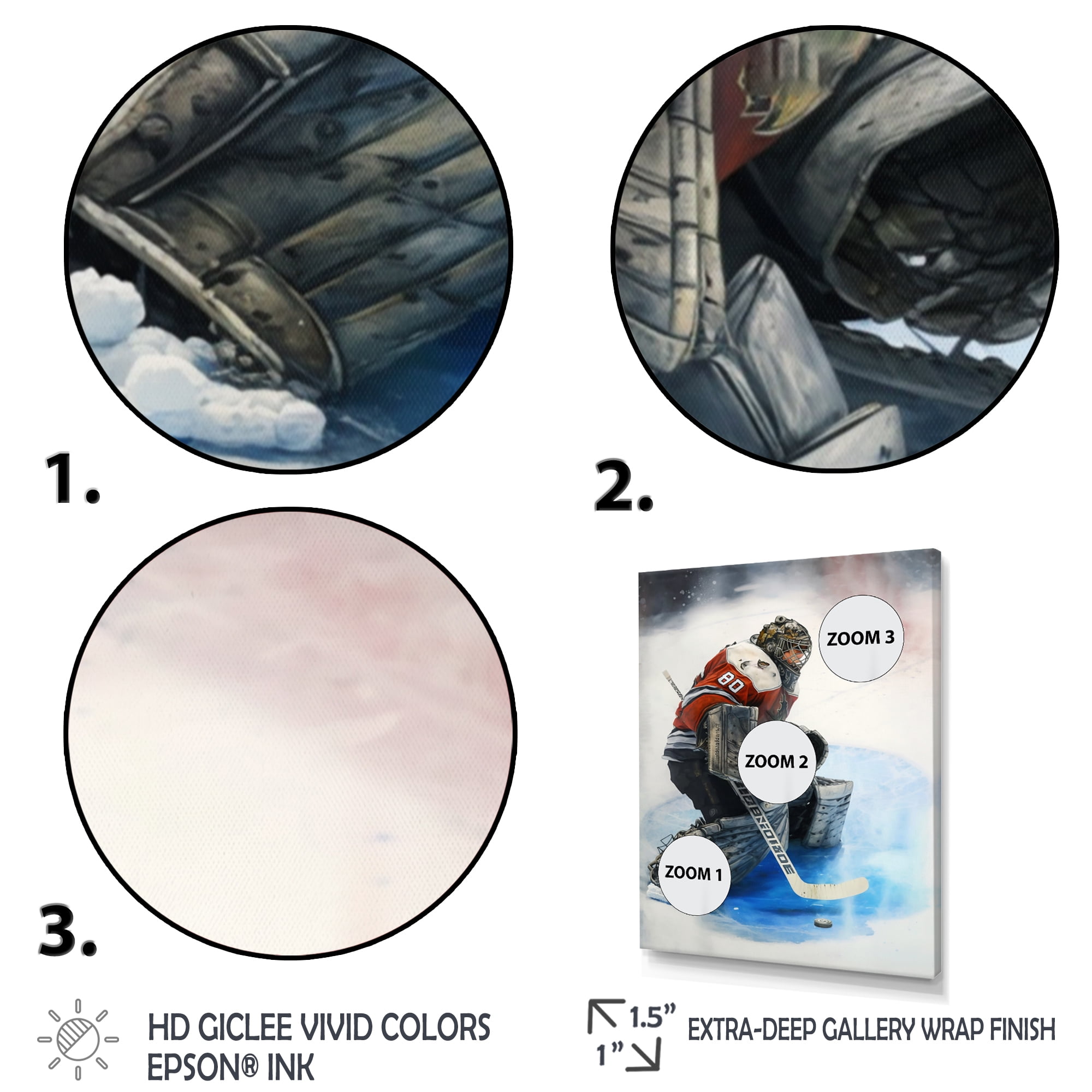 Designart Hockey Goalie During Game I Canvas Wall Art