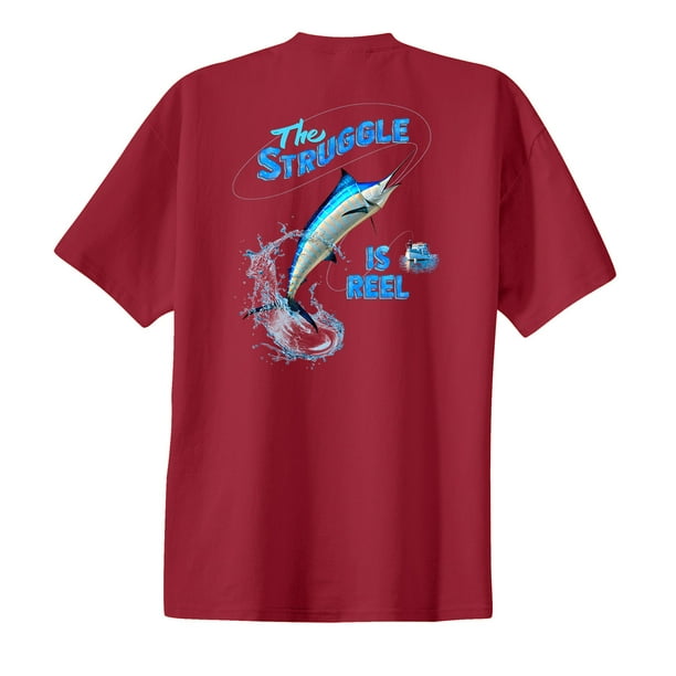 Custom Apparel R Us Big and Tall Mens T Shirt Fishing The Struggle is