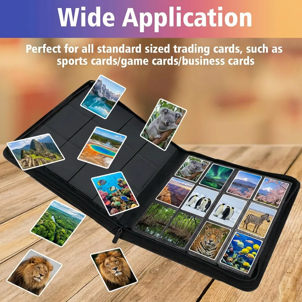 720 Pockets Trading Card Binder, 12-Pocket Card Ablum Compatible with lorcana,MTG,Sports Cards & Other Standard Size Trading Card（Purple)