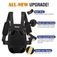 thumbnail image 5 of Pawaboo Mochila transportadora para mascotas, ajustable, frontal para mascotas, mochila transportadora para perros y gatos, bolsa de viaje, con las piernas afuera, fácil de ajustar para viajar, sender, 5 of 5