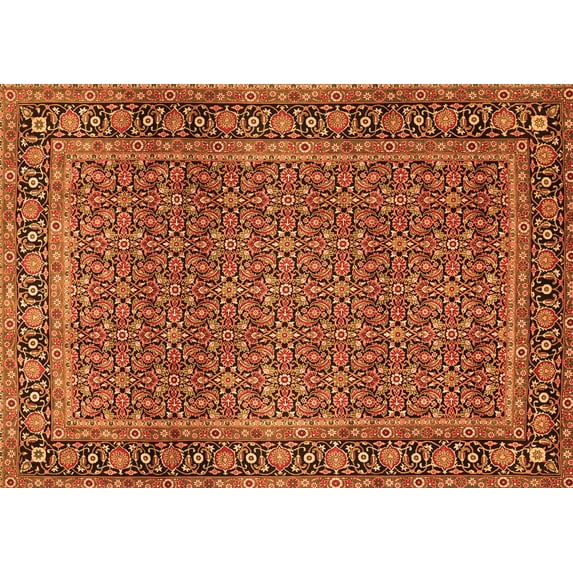 Ahgly Company Indoor Rectangle Persian Orange Traditional Area Rugs, 2' x 3'