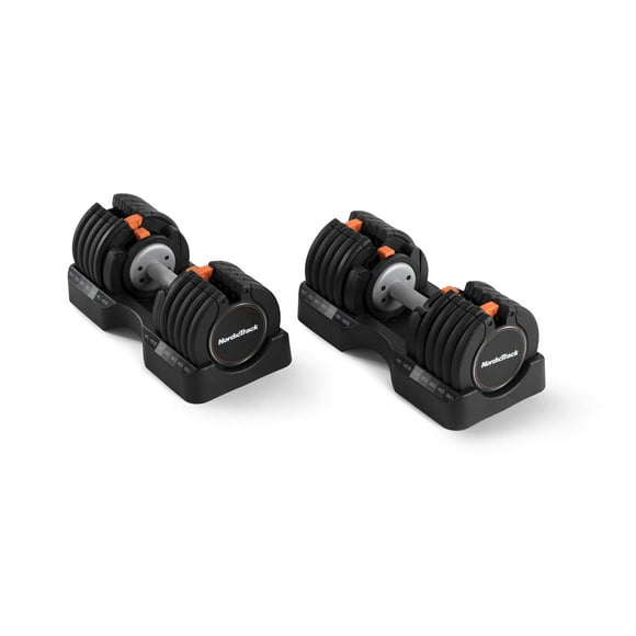 55 lb Select-a-Weight Dumbbell Pair, Black