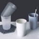 thumbnail image 5 of Vaso para cepillo de dientes Simple (blanco y gris), 2 uds., para lavado en casa, vaso para dientes de gran capacidad, 5 of 5