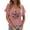 Pink, variant on Telankuip 2026 Sisters Trip T-Shirts for Women Loose Fit V-Neck Short Sleeve Graphic Tees Summer Beach Vacation Travel Comfort Breathable Casual Tops with Letter Printed Design Pink XL