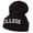 Black, variant on Wording of College Embroidered Long Beanie - Black OSFM