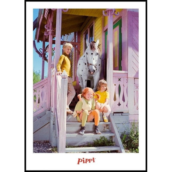 Pippi Longstocking And Her Friends Poster Wall Art, Modern Wall Decor For Living Room Bedroom, 8x12 UNFRAMED