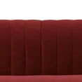 thumbnail image 5 of Lifestyle Solutions Falstead Mid-Century Modern Loveseat, Red Velvet Fabric, 5 of 6
