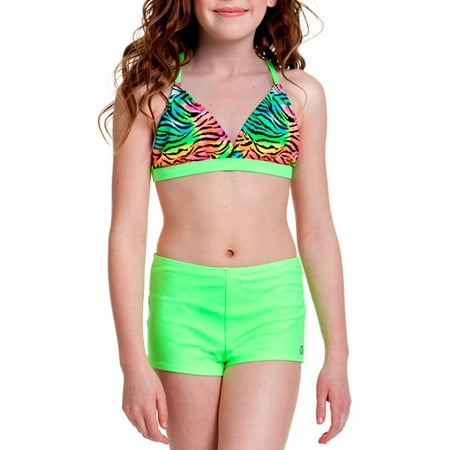 tiger piece stripes swimsuit bikini