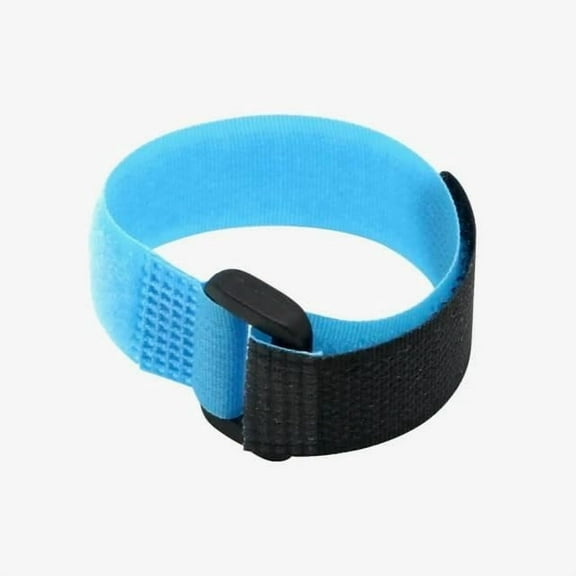 20MM Nylon Hook And Loop BlUE 1pcs Slip Thru Zip Tie Sport Wrap Watch Band 9 inches Long Adjustable Comfort fit