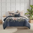 thumbnail image 5 of Pemberly Row 8-Piece Farmhouse Cotton Printed Comforter Set in Navy, 5 of 18