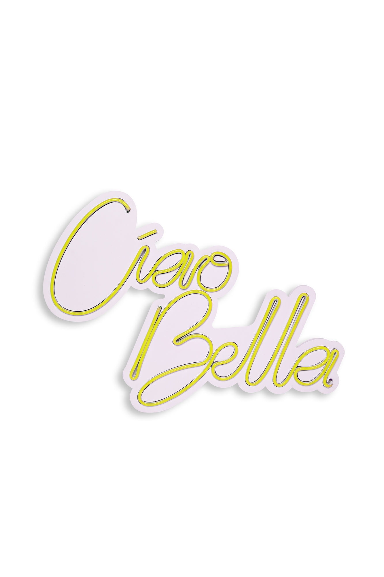 Ciao Bella Neon Light, Glow Your Space with Yellow Ciao Bella Led Sign, Ciao Bella Neon for Wall Decor Game Room Bedroom Light Home Party Man Cave