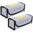thumbnail image 1 of Battery Safety Pouch for Fireproof Storage 2Pcs Durable Silver Bags, 1 of 3