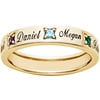 Personalized Planet Family Gold Over Sterling Silver Birthstone Band