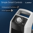 thumbnail image 6 of Lasko 35" 3-Speed Oscillating High Velocity Tower Fan Gray/Black, U35105, 6 of 13