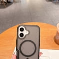 thumbnail image 4 of Allytechgroup Magnetic Translucent Back Case Cover for Apple iPhone 16, Rugged Bumper Heavy Duty Shockproof Anti-Scratch Protective Stylish Phone Case for Women Men, Black, 4 of 9