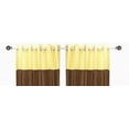 thumbnail image 2 of Lined-Signature Brown and Yellow ring top velvet Curtain Panel-43Wx120L-Piece, 2 of 2