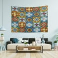 thumbnail image 4 of Coolnut Mexican Talavera Tapestry Aesthetic Tapestry Wall Hanging 90" x 60" Inches Home Decor Gifts, 4 of 6