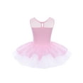 thumbnail image 3 of Haitryli Kids Girls Sleeveless Mesh Splice Sequins Ballet Dance Tutu Dress Gymnastic Leotard Dancewear Pink 6, 3 of 5