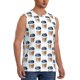 thumbnail image 2 of Balery Coffee To Go Pattern Camisetas sin mangas para hombre, absorbe la humedad y protege contra el mal olor.-Small, 2 of 7