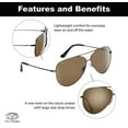 thumbnail image 3 of Flying Fisherman Crew Polarized Sunglasses - Copper/Amber, 3 of 7