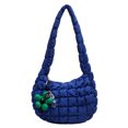 thumbnail image 2 of Bolsos de vagabundo para mujer, bolso de pecho acolchado coreano para ocio, bolso de mano (azul) Tmvgtek Para Estrenar, 2 of 9