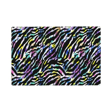 

Placemats Set of 4 Abstract Zebra Tiger print Heat Resistant Non - Slip Place mats Waterproof table mat for Kitchen Dining-4片装