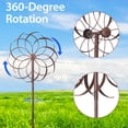 thumbnail image 5 of JAXPETY 79'' Metal Windmill, Outdoor Wind Spinner for Yard, Lawn and Garden, Bronze, 5 of 12