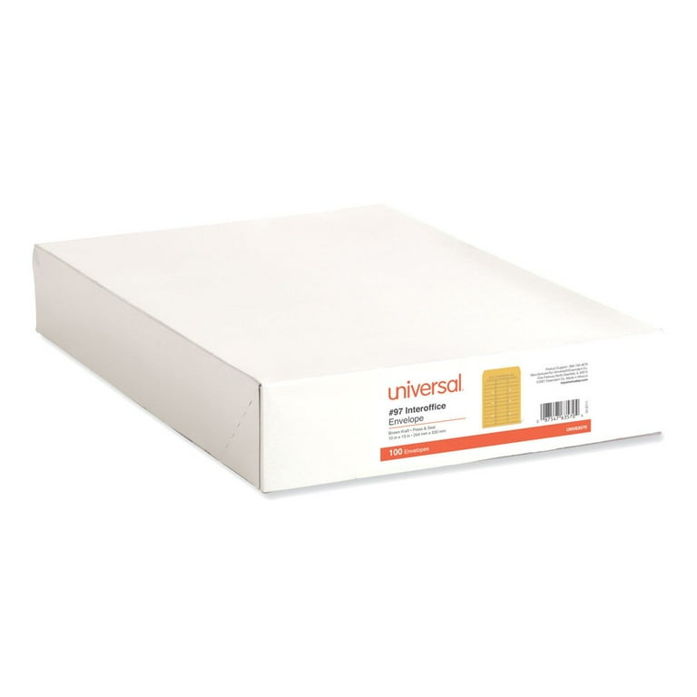Deluxe Interoffice Press and Seal Envelopes, #97, Two-Sided Three-Column Format, 10 x 13, Brown Kraft, 100/Box Deluxe Interoffice Press and Seal Envelopes, #97, Two-Sided Three-Column Format, 10 x 13, Brown Kraft, 100/Box