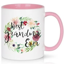 Gifts for Grandma - Best Grandma Ever Mug, Grandma Coffee Mugs, Mothers Day Gifts, Christmas Gifts, Birthday Gifts, Futtumy White 11 fl oz Coffee Mugs Ceramic Mug Tea Cup