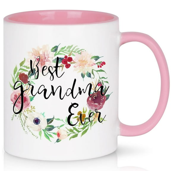 Gifts for Grandma - Best Grandma Ever Mug, Grandma Coffee Mugs, Mothers Day Gifts, Christmas Gifts, Birthday Gifts, Futtumy White 11 fl oz Coffee Mugs Ceramic Mug Tea Cup