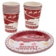 thumbnail image 4 of Juego de 20 platos y vasos de papel navideños redondos y desechables para niños y adultos, ideal para fiestas navideñas de invierno., 4 of 7