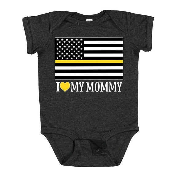 Inktastic Dispatcher Mom Flag Boys or Girls Baby Bodysuit