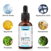 Elbbub Hyaluronic Acid Serum for Face 90ml, Moisturizing and Hydrating Serum for Rough Skin,Reduce Fine Lines & Inflammation,Fast Absorption,Non Greasy