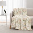 thumbnail image 3 of SPXUBZ Soft Pastel Tiny Floral Flannel Fleece Throw Blanket, Delicate Vintage Flower Print Cozy Blanket, Aesthetic Decorative Throw for Bedroom Couch, 3 of 5