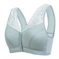 thumbnail image 2 of EaskTriop Front Closure Bras for Older Women Wireless Full Support Snap Closing Bra, Lace Trim Breathable Plus Size, 2 of 6