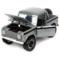 thumbnail image 6 of 1973 Ford Bronco Pickup Truck Gray with Black Stripes with Extra Wheels "Just Trucks" Series 1/24 Diecast Model Car by Jada, 6 of 6