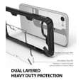 thumbnail image 5 of Ringke Fusion-X Case Compatible with iPhone 7, Transparent Hard Back Shockproof Advanced Bumper Cover - Black, 5 of 9