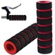 thumbnail image 1 of Puños para manillar de bicicleta, antideslizantes, para scooter, cruiser, silla de ruedas, ciclismo, esponja, 1 par, color rojo, 1 of 5