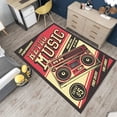 thumbnail image 2 of Dreammotif Retro Music Rug, Colorful Modern Area Rug, Game Room Decor, Bedroom Decor For Teens, Large Living Room Rugs, 2 of 8