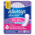 thumbnail image 3 of Always Discreet Adult Incontinence Pads for Women, Maximum Absorbency, Regular Length, Postpartum Pads, 48 Count, 3 of 20