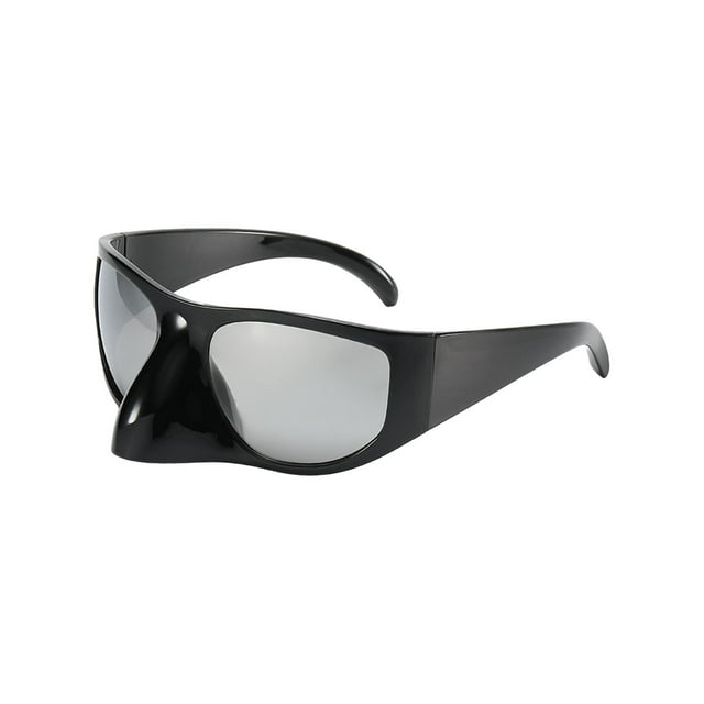 Gafas de sol para mujer, portátiles, estilo vintage, ligeras y modernas. Negro y Plata