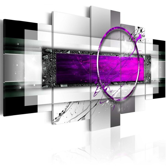 Tiptophomedecor Glamour Canvas Wall Art - Purple Rim - Stretched & Framed Ready To Hang Art
