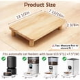 thumbnail image 4 of Cat Food Stand for Automatic Feeder & Tradition Bowls, Elevated Cat Food Table Station, Raises Feeder/Bowl by 6cm, Premium Solid Wood Material, Relieves Spine and Joints Noticeably on Pets, 4 of 8