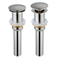 thumbnail image 2 of Aquaterior 1 5/8" Pop up Drain for Vessel Sinks Solid Brass Bathroom Kitchen Sink Drains Tub Basin Brushed Nickel Finish, 2 of 3