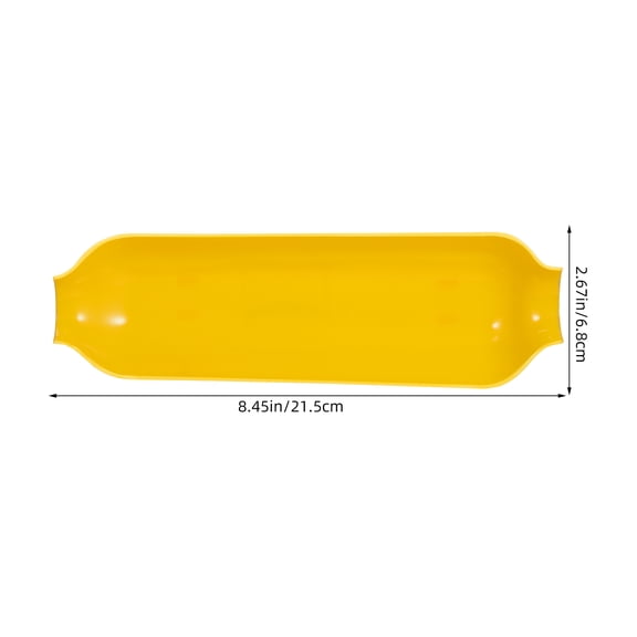 HONMEET Portable Snack Serving Tray Reusable Plastic 4Pcs 8.5X2.7X0.2In