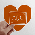 thumbnail image 1 of Knowledge Display English Alphabet Blackboard Heart Vinyl Sticker Bicycle Bottle Decal, 1 of 3
